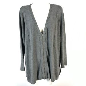 Eileen Fisher v-neck zip cardigan
